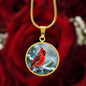 Cardinal Engraved Necklace in Gold or Silver-[Heartfelt Family Gift]