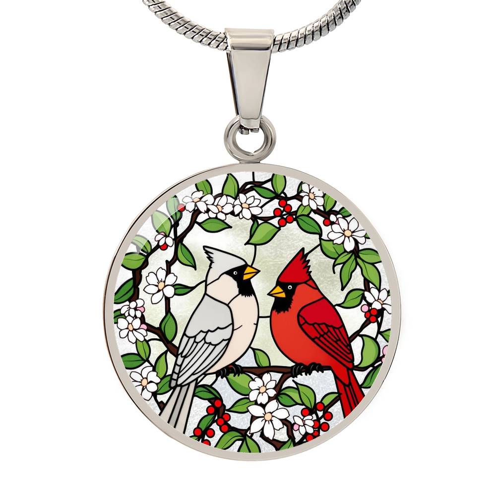 Engraved Cardinal Necklace, Silver or Gold Necklace, Personalized Bird Jewelry, Unique Gift for Bird Lovers, Custom Engraved Pendant