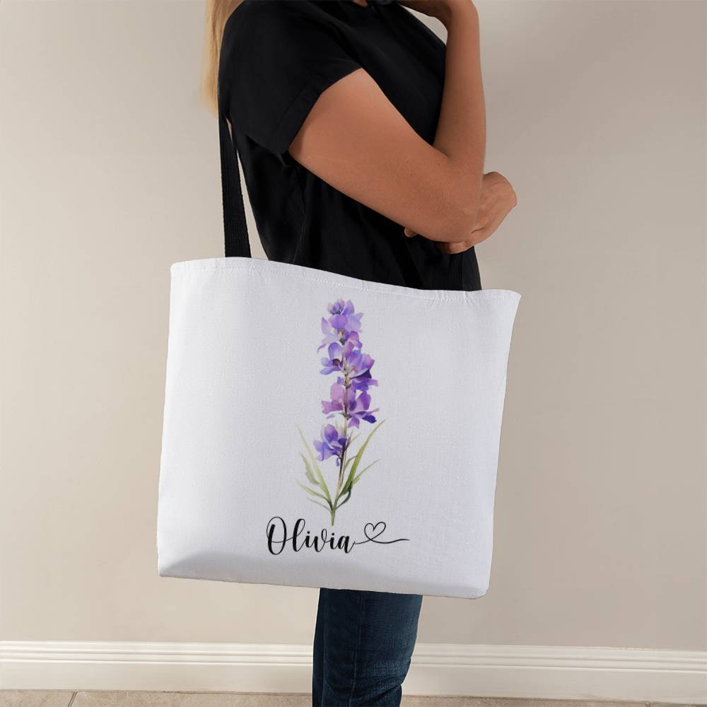 Birth flower Name Classic Tote Bag
