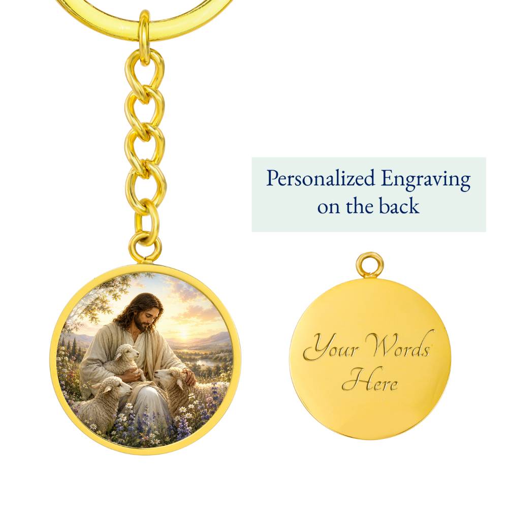 Personalized Jesus and Lamb Necklace