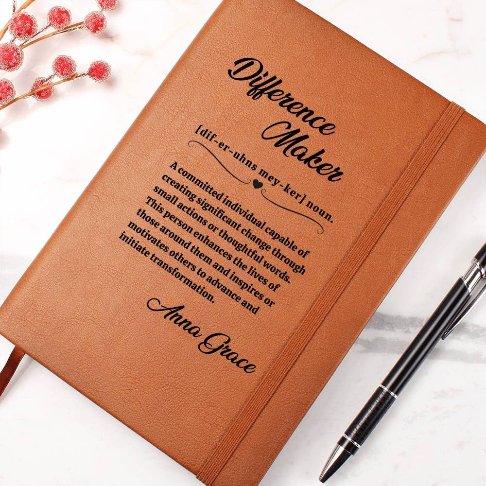 Difference Maker Personalized Journal-[Heartfelt Family Gift]