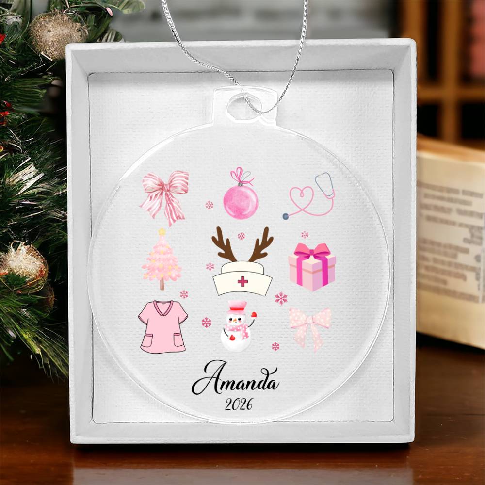 Nurse Acrylic Christmas Ornament