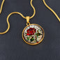 Rose Engraved Necklace in Gold or Silver-[Heartfelt Family Gift]