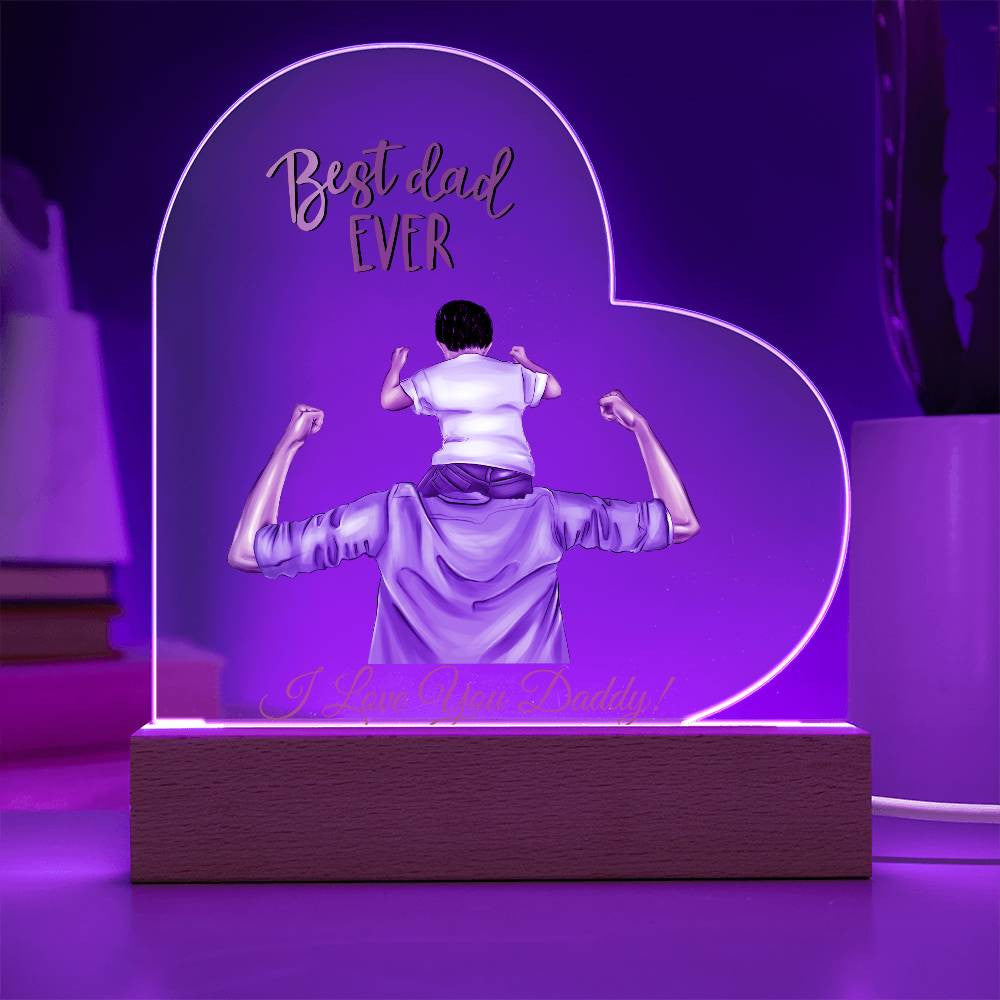 Personalized Heart Plaque for Dad-[Heartfelt Family Gift]
