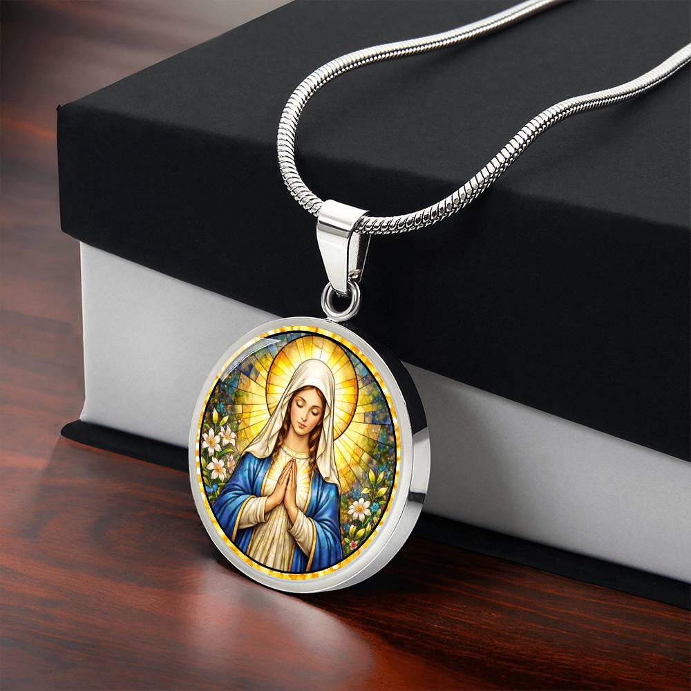 Mother Virgin Mary Personalized Engraved Necklace Bracelet or Keychain