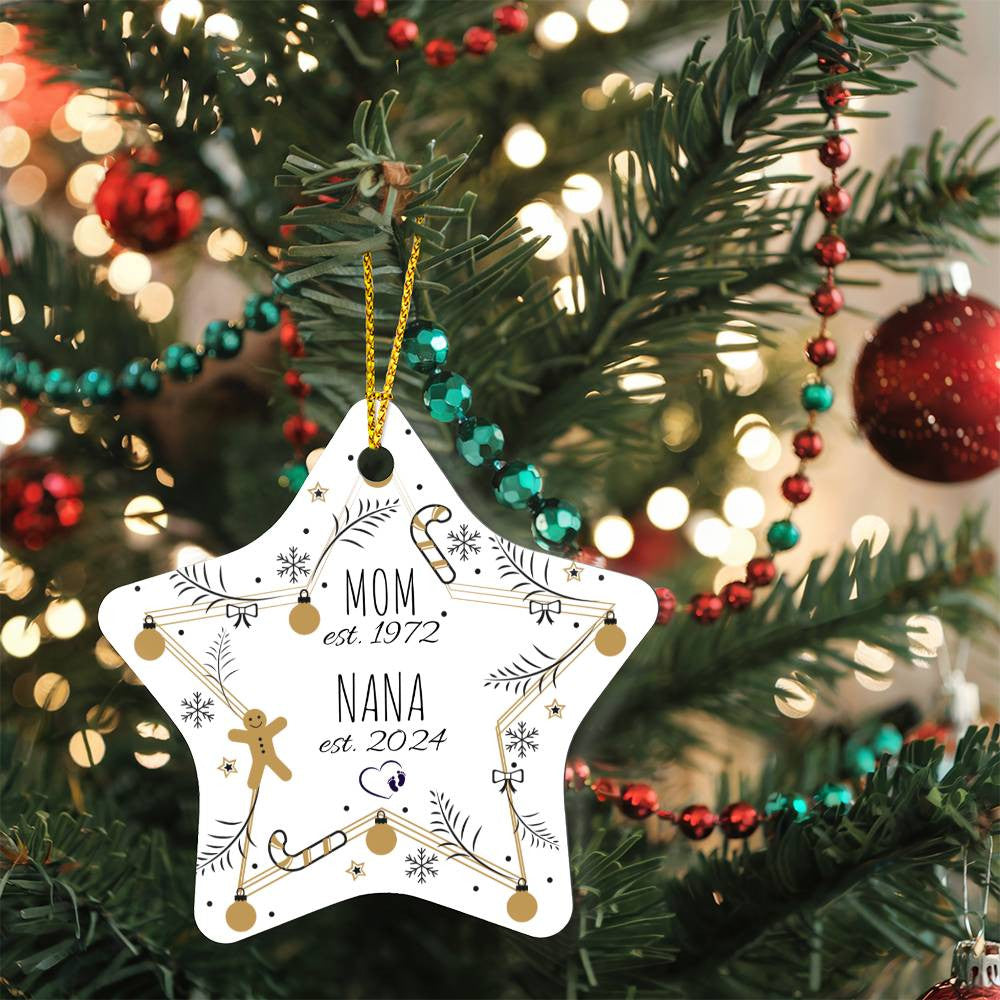 New Gigi Grandma Star Ornament-[Heartfelt Family Gift]