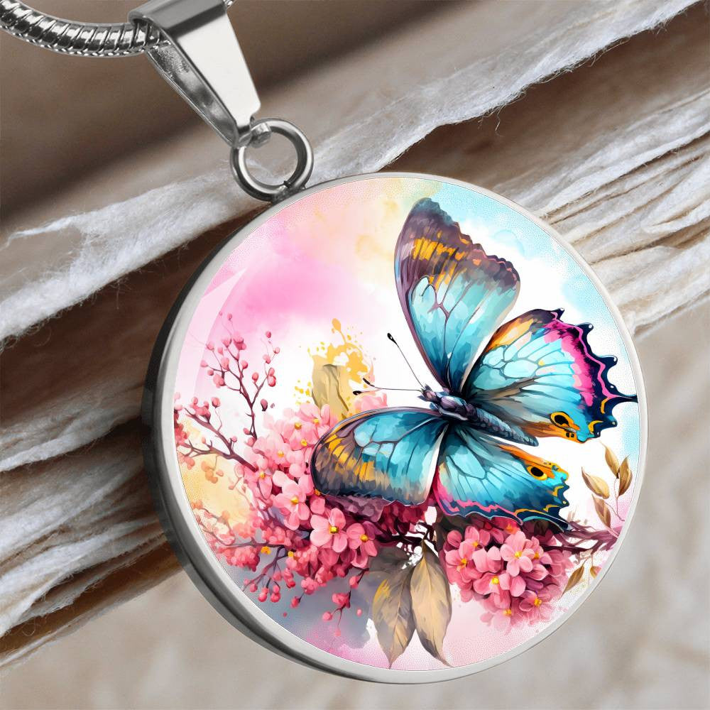 Butterfly Pendant Necklace in Gold or silver-[Heartfelt Family Gift]
