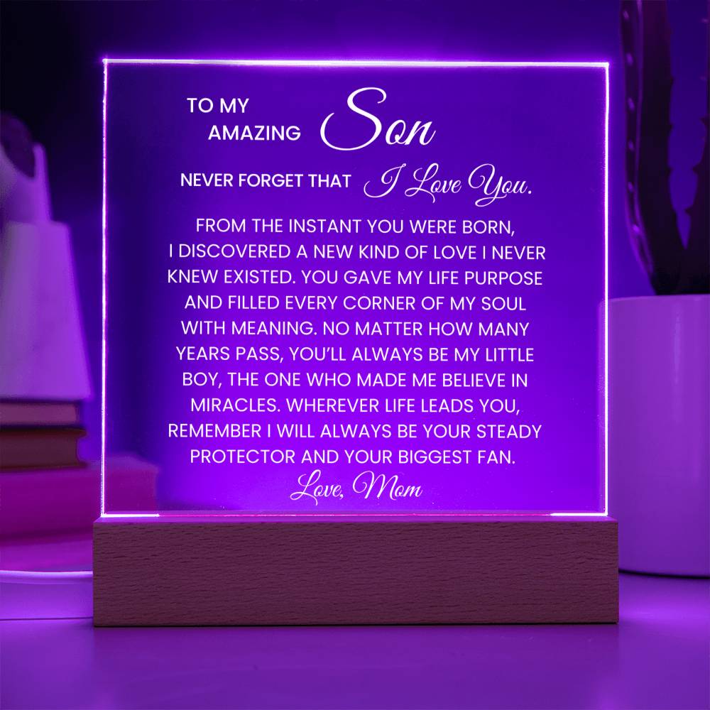 Son Lighted Acrylic Plaque Gift