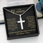 Stainless Cross Necklace w/ MC-[Heartfelt Family Gift]