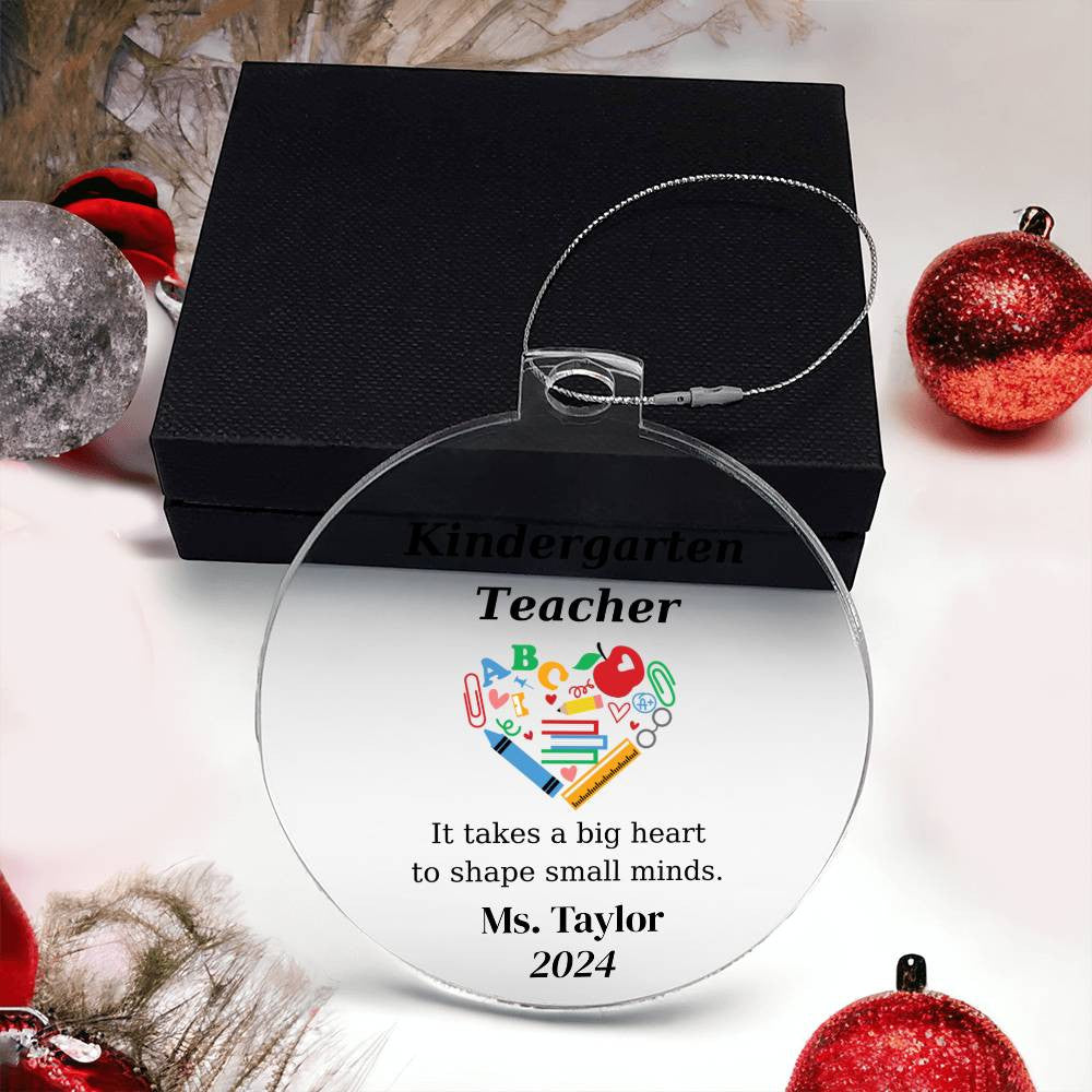 Kindergarten Teacher Ornament-[Heartfelt Family Gift]