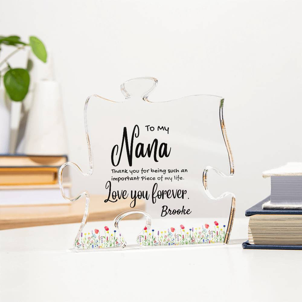 Nana Acrylic Puzzle Plaque-[Heartfelt Family Gift]