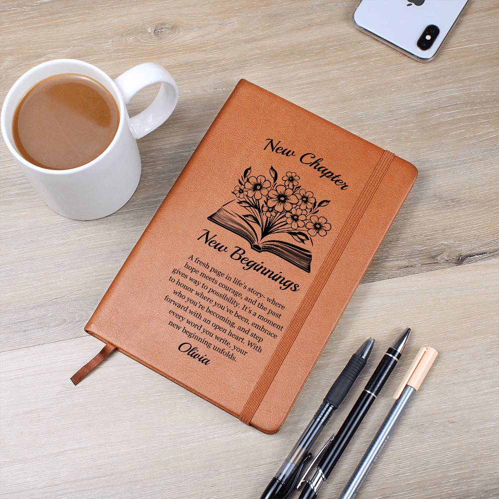 Next Chapter New Beginnings Vegan Leather Journal