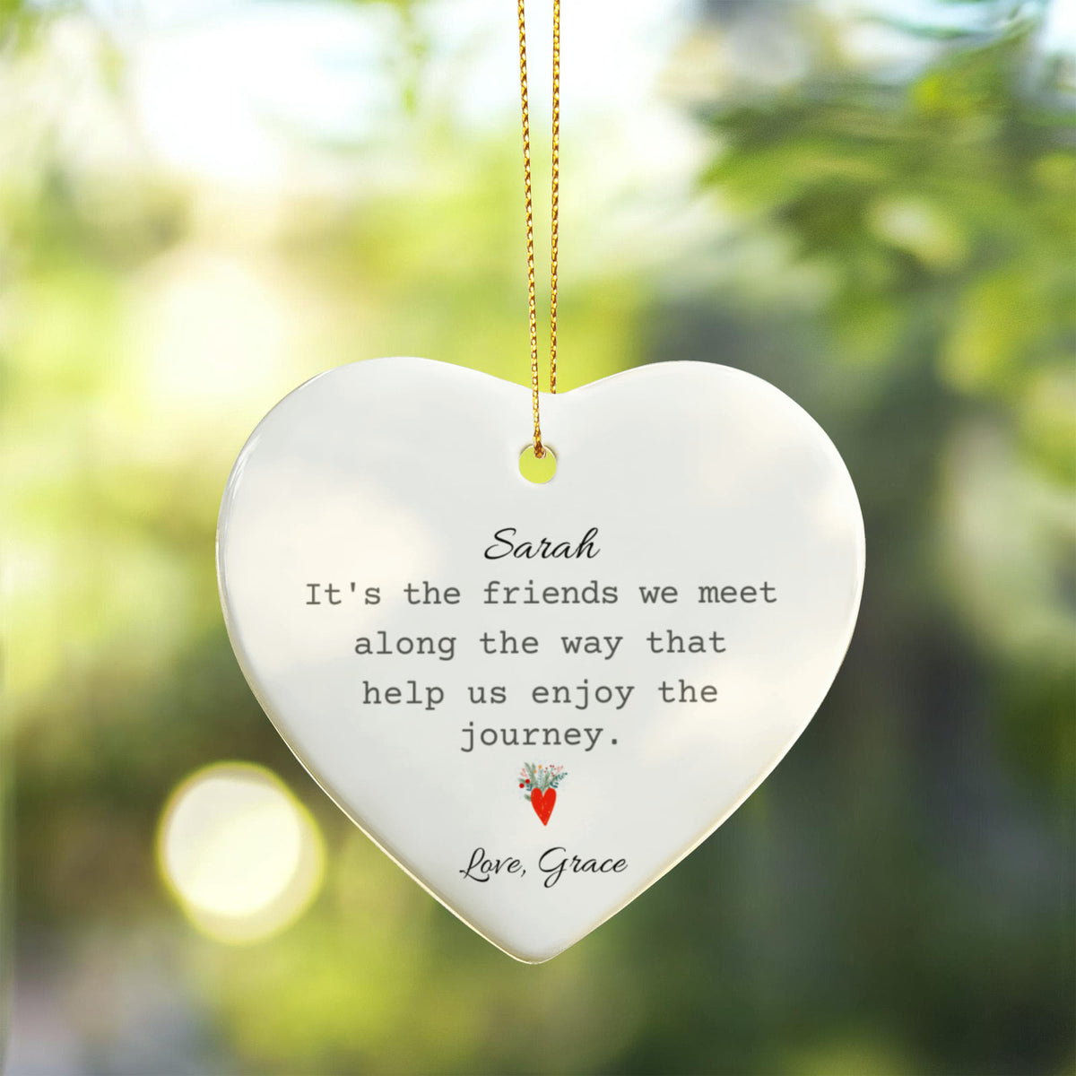 Friend  Heart Christmas Ornament