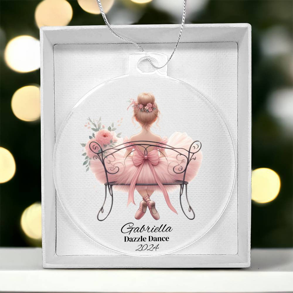 Ballerina Acrylic Christmas Ornament Dance Recital Gift-[Heartfelt Family Gift]