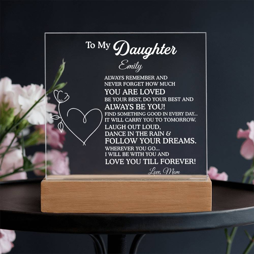 Daughter Acrylic Square Plaque