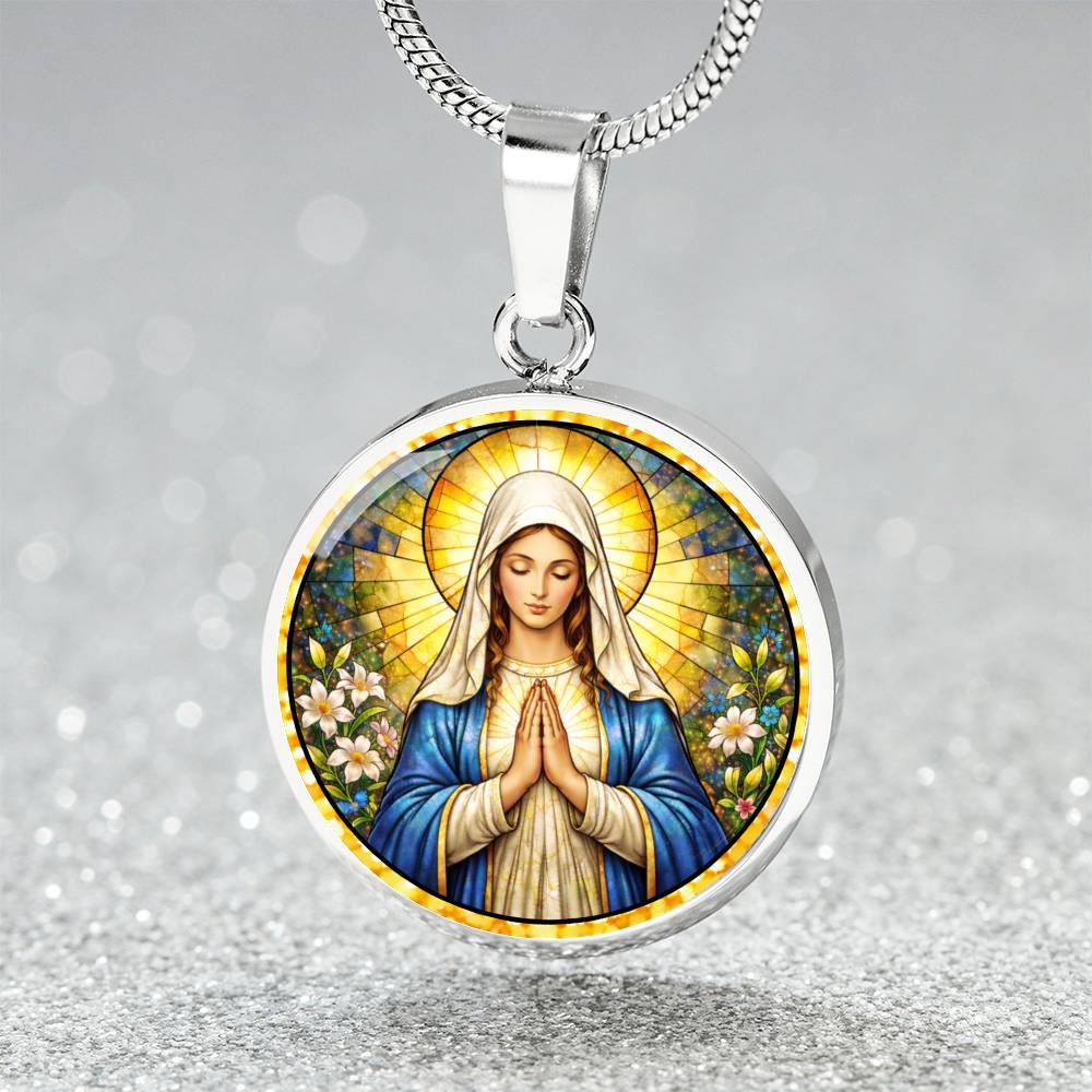 Mother Virgin Mary Personalized Engraved Necklace Bracelet or Keychain