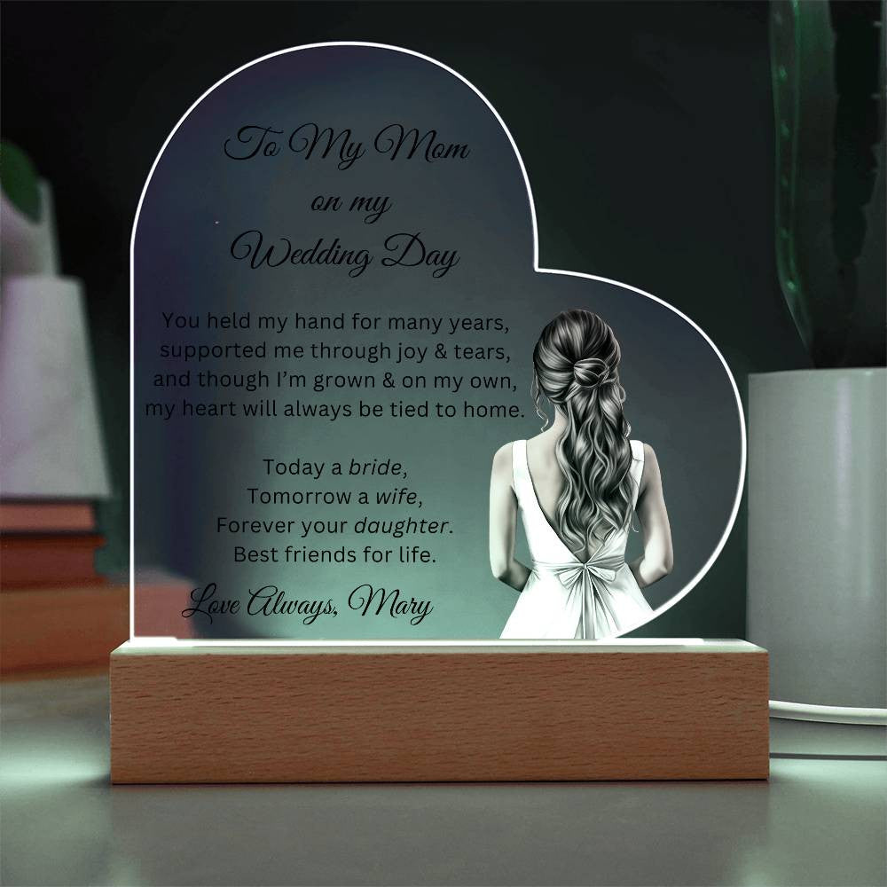 Mother of The Bride Custom Wedding Plaque-[Heartfelt Family Gift]