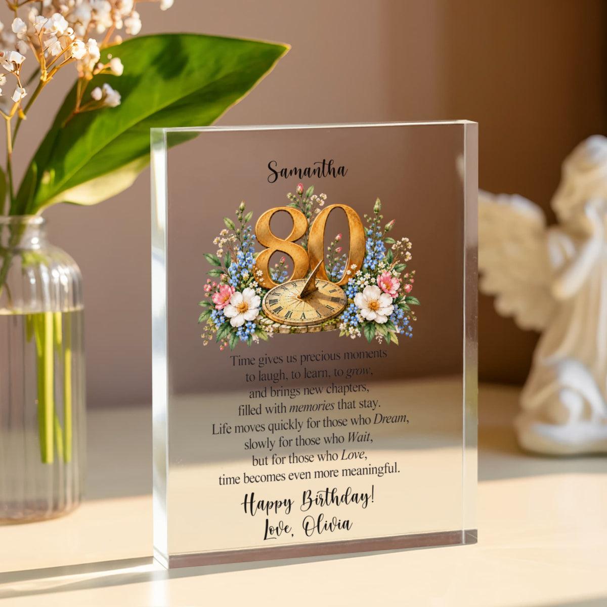 Personalized 80th Birthday Plaque