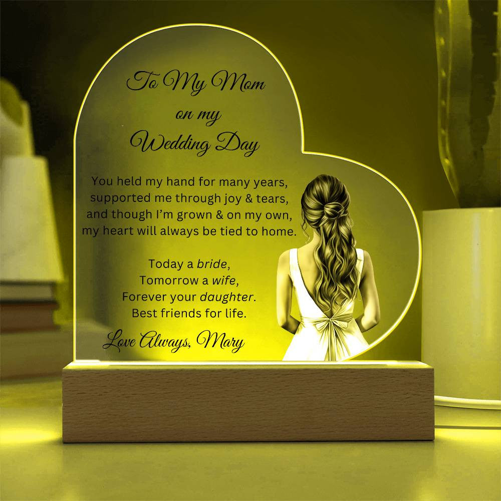 Mother of The Bride Custom Wedding Plaque-[Heartfelt Family Gift]