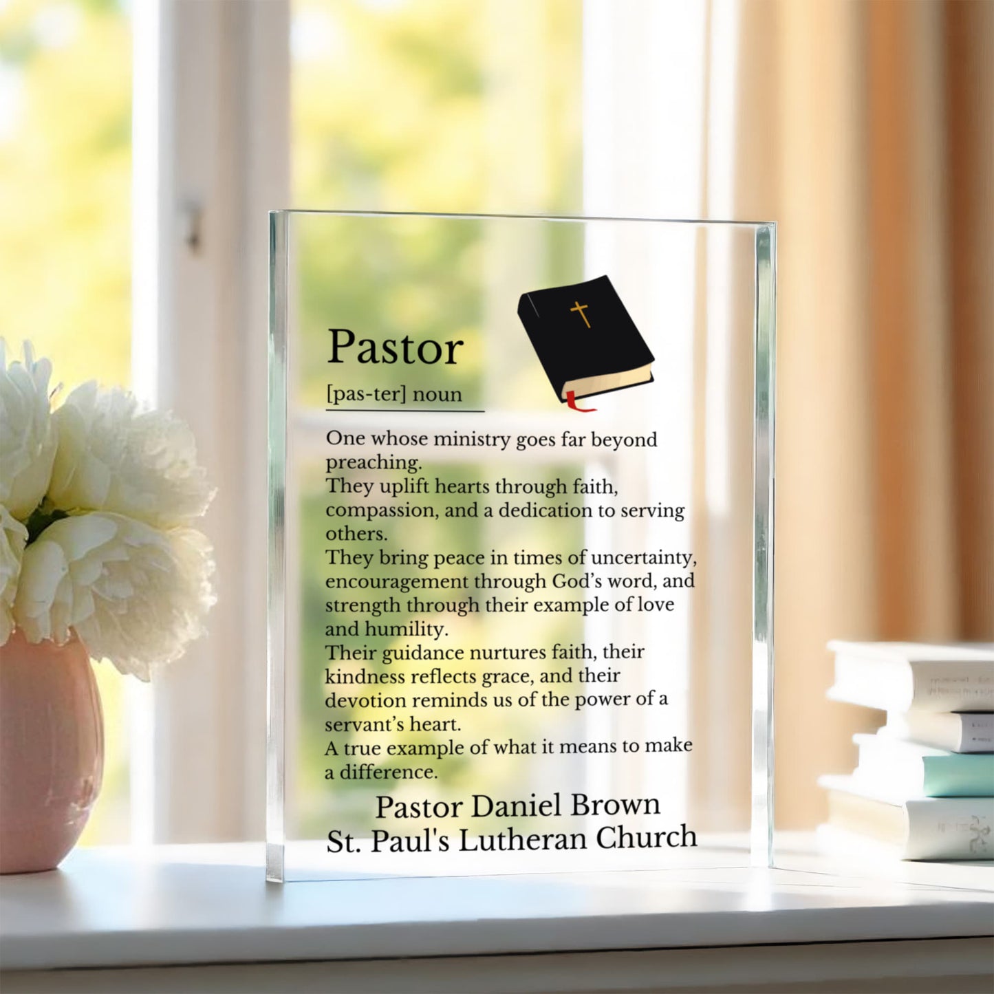 Pastor Definition Plaque