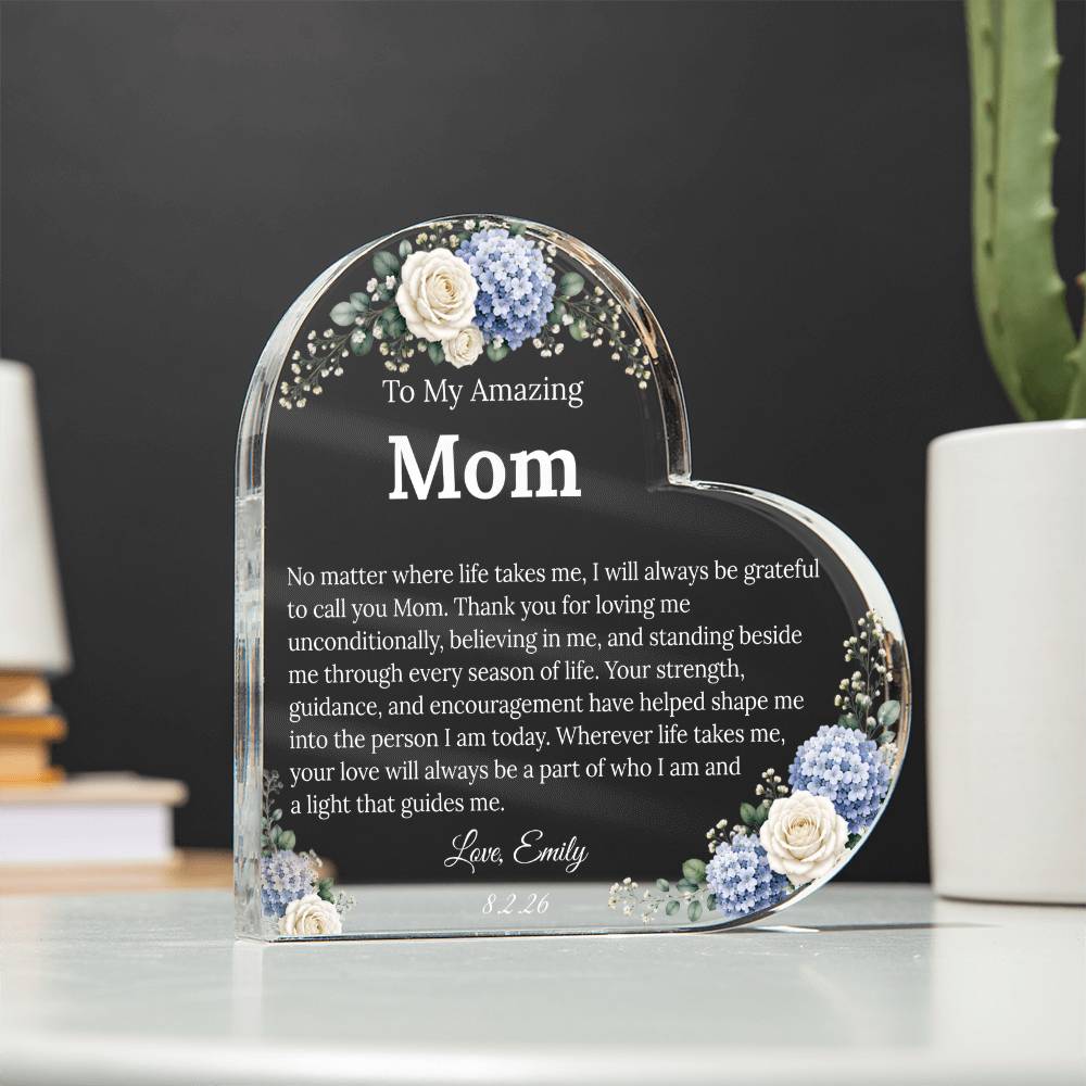 Copy Mom Heart Plaque From Daughter or Son