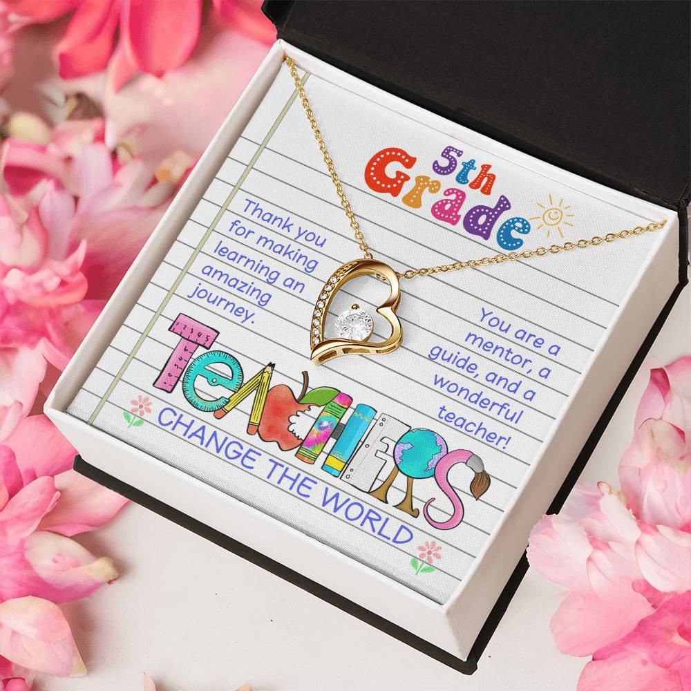 Teacher Thank You Necklace Gift
