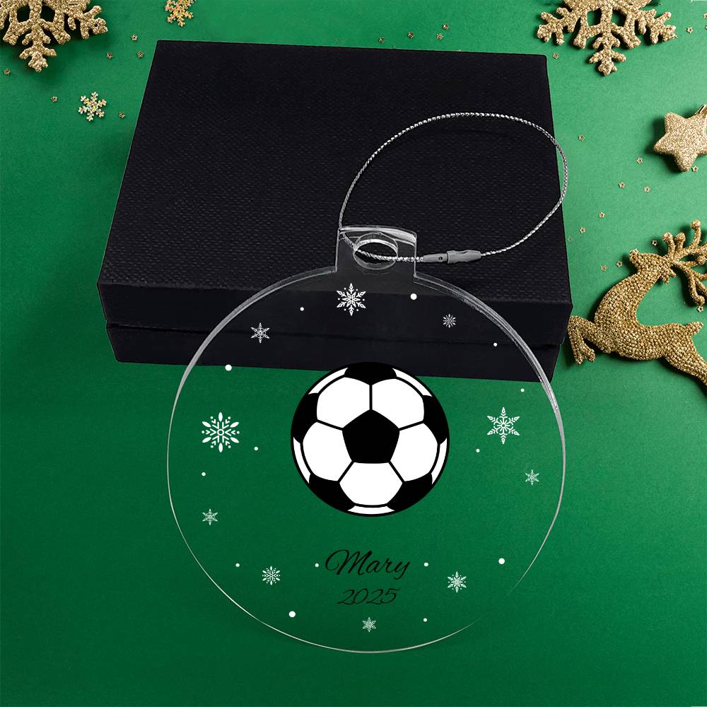 Soccer Christmas tree ornament
