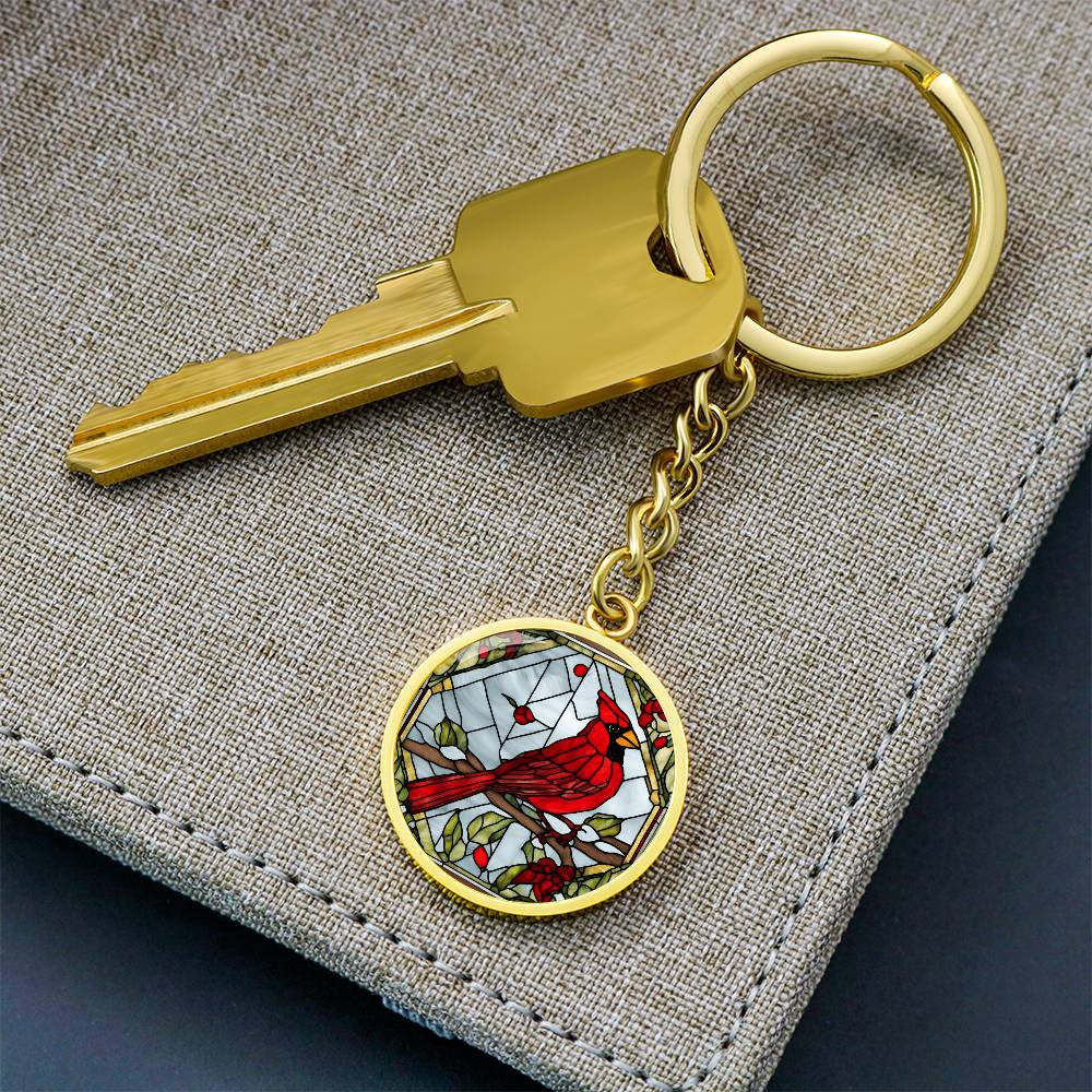 Cardinal Engraved Keychain-[Heartfelt Family Gift]