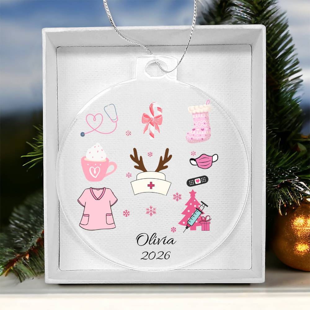 Nurse Acrylic Christmas Ornament