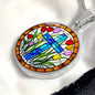 Cross and Tulip Floral Necklace with Engraving-[Heartfelt Family Gift]
