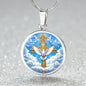 Holy Dove and Cross Necklace with Engraving-[Heartfelt Family Gift]