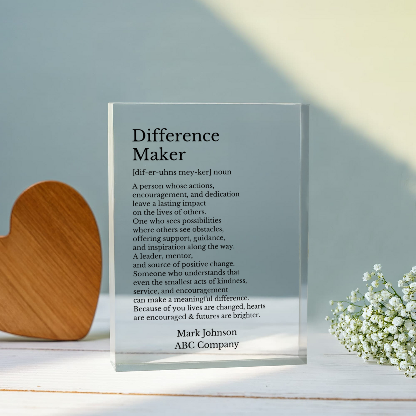 Difference Maker Plaque