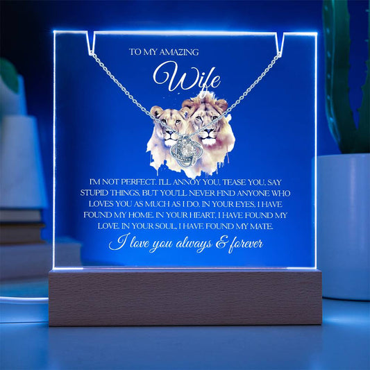 Wife Lighted Jewelry Holder with Necklace Gift Set-[Heartfelt Family Gift]