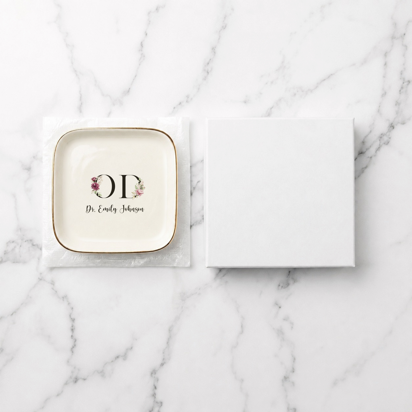 Optometrist Jewelry Dish, OD Graduation Gift, Personalized  Eye Doctor Ring Tray