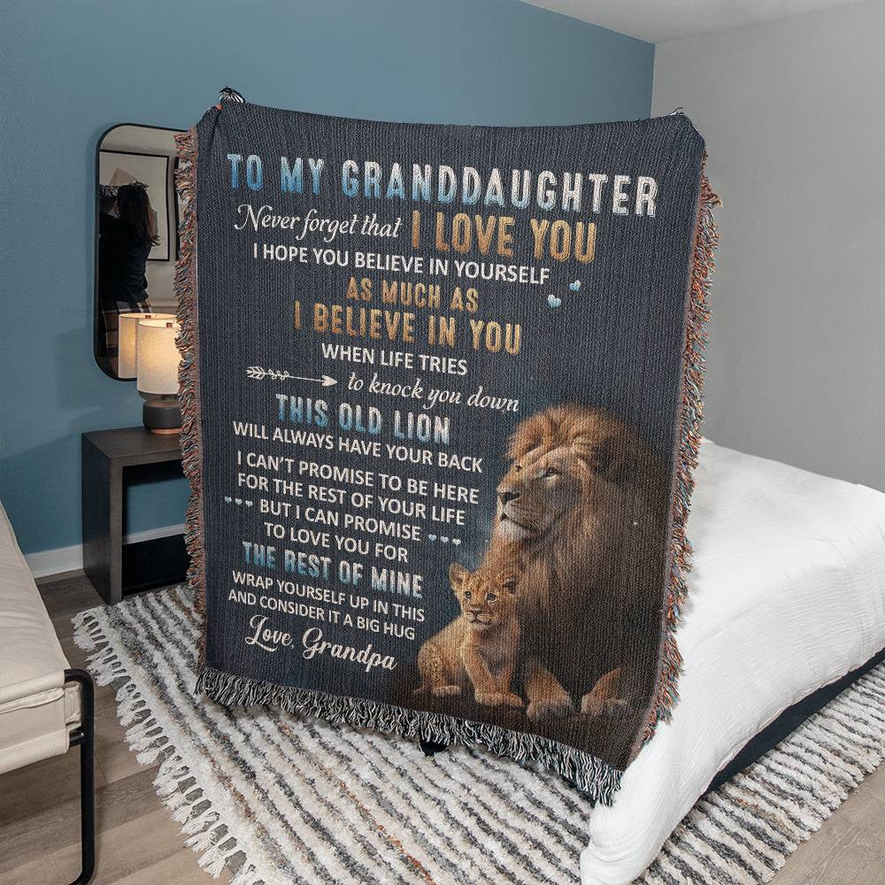 Granddaughter Woven Blanket-[Heartfelt Family Gift]