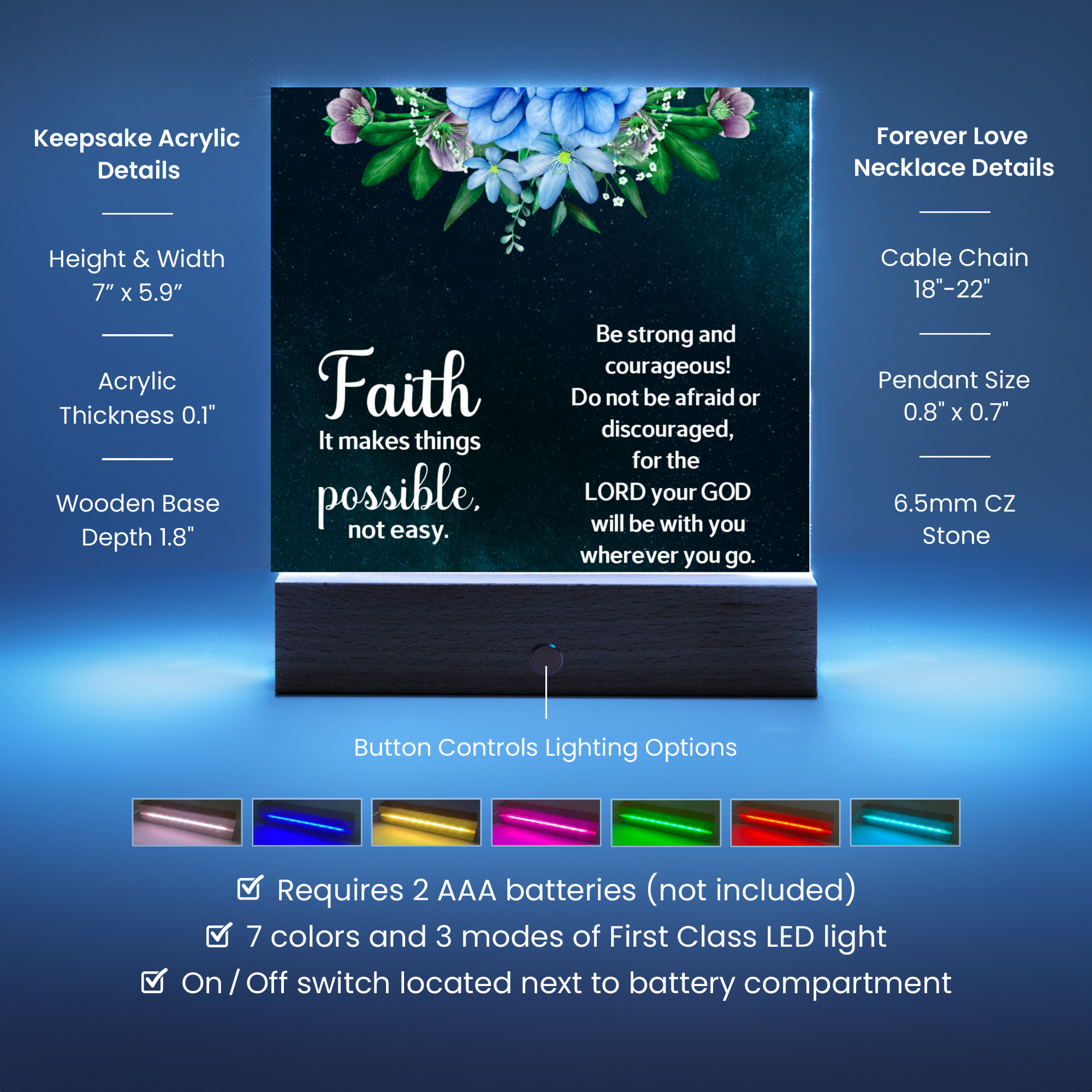 Faith Makes Things PossibleReligious Plaque & Cross Gift Set-[Heartfelt Family Gift]