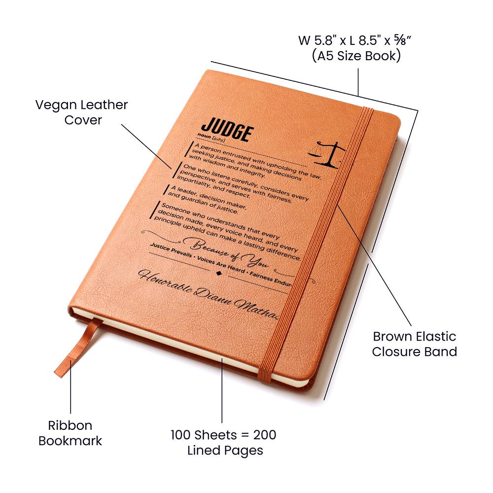 Personalized Judge Journal Gift