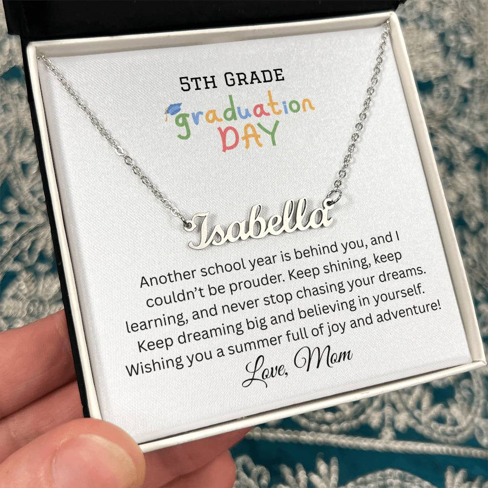 Graduation Name Necklace Customized Grade Year