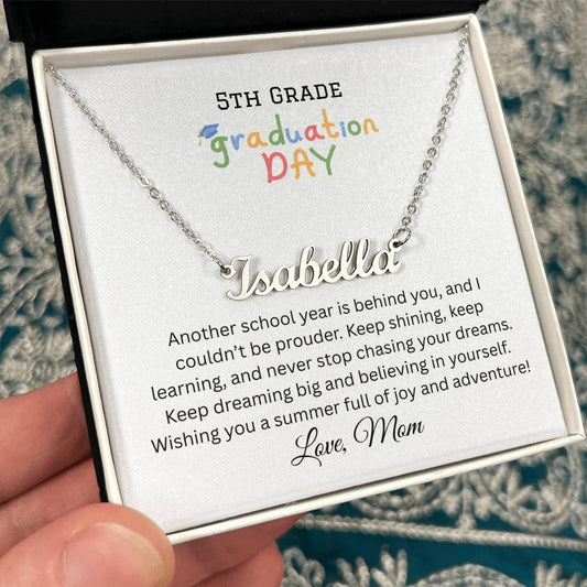 Graduation Name Necklace Customized Grade Year