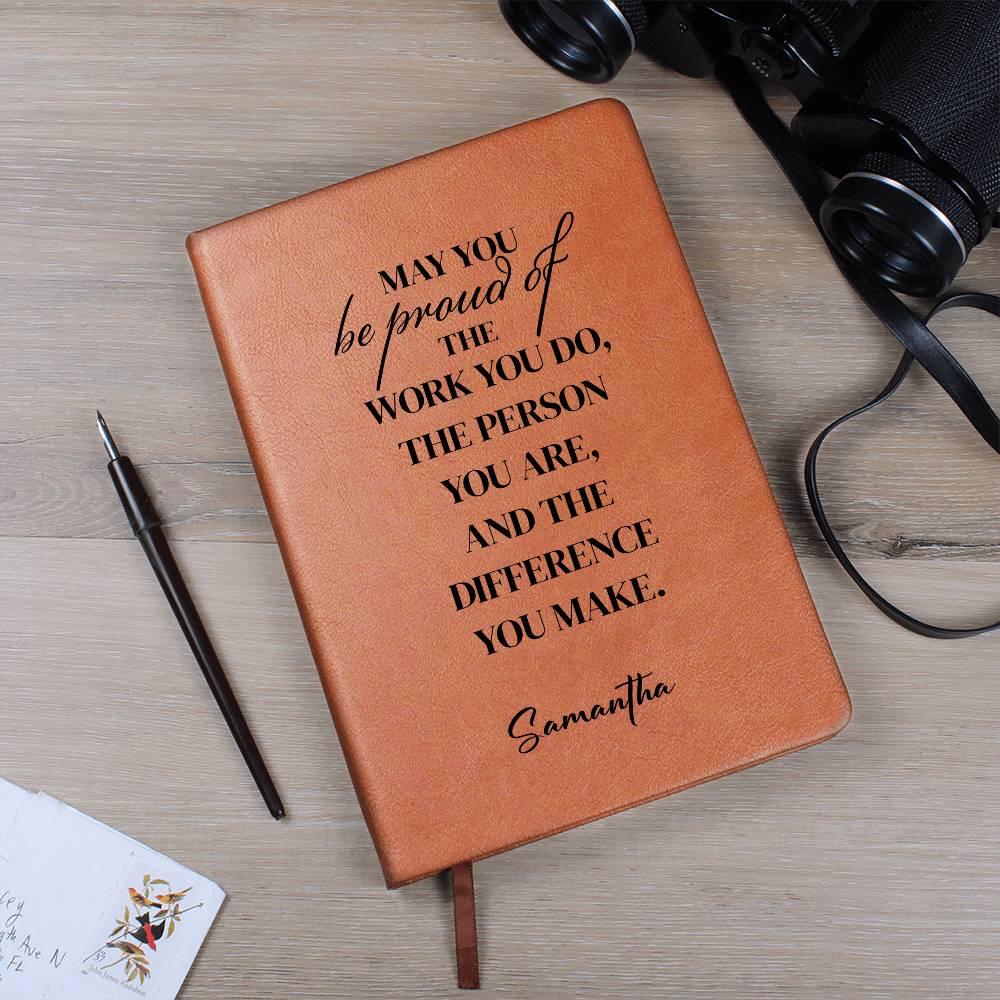 Personalized Difference Maker Journal Gift for Office Coworker
