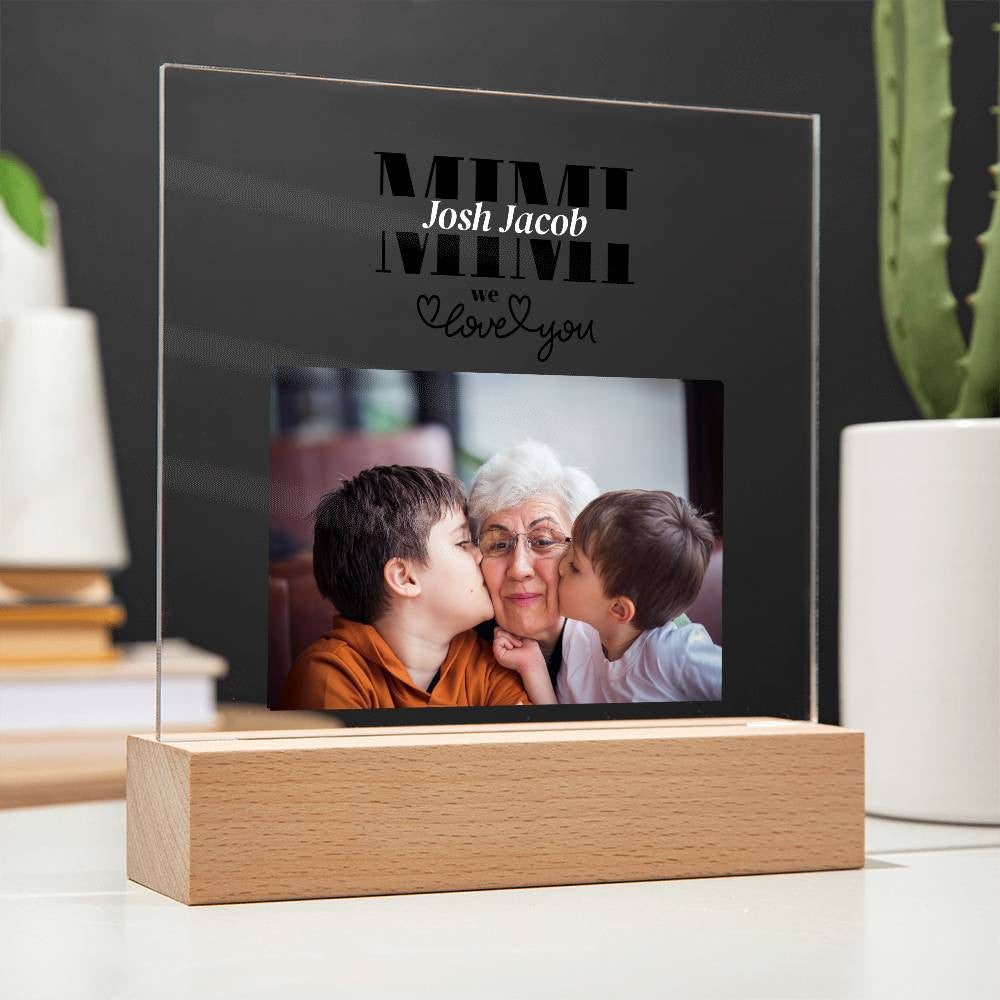 Personalized Mimi Acrylic Plaque with Grandkids Names-[Heartfelt Family Gift]