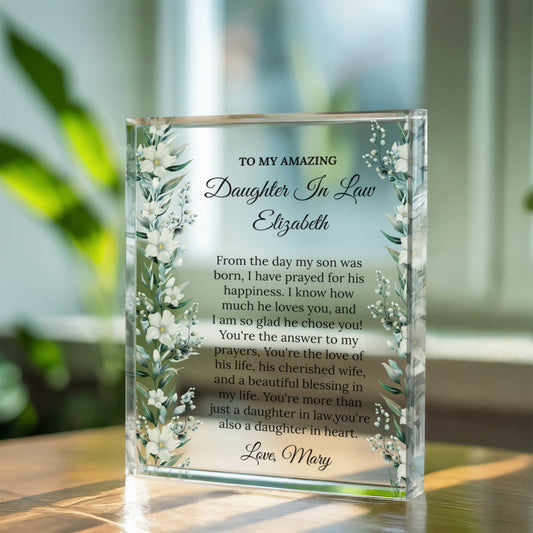 Personalized Daughter in Law Plaque