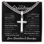 Grandson Engraved Cross-[Heartfelt Family Gift]