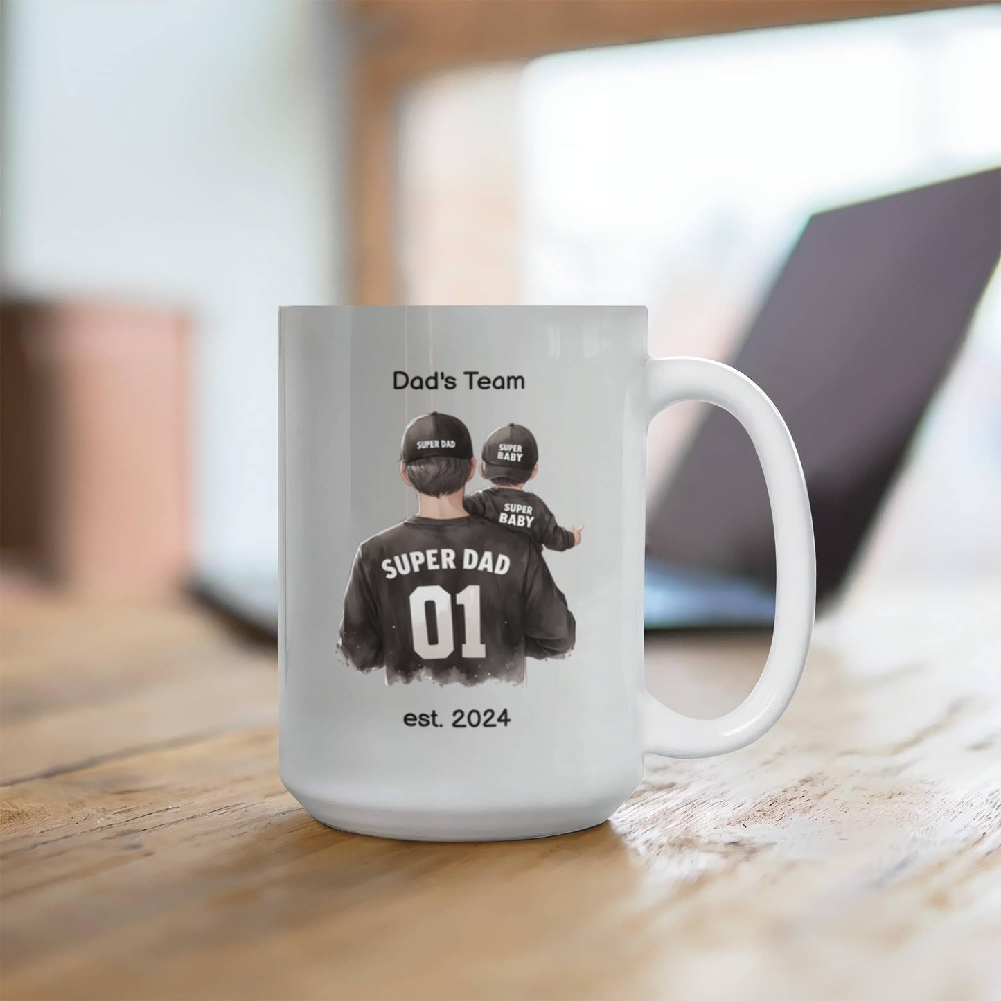 Personalized Dad White Ceramic Mug