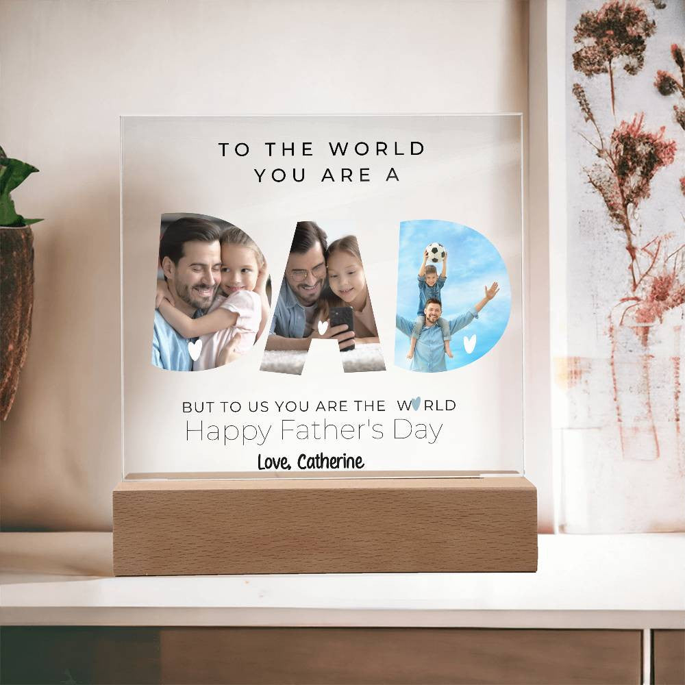Dad Photo Plaque-[Heartfelt Family Gift]