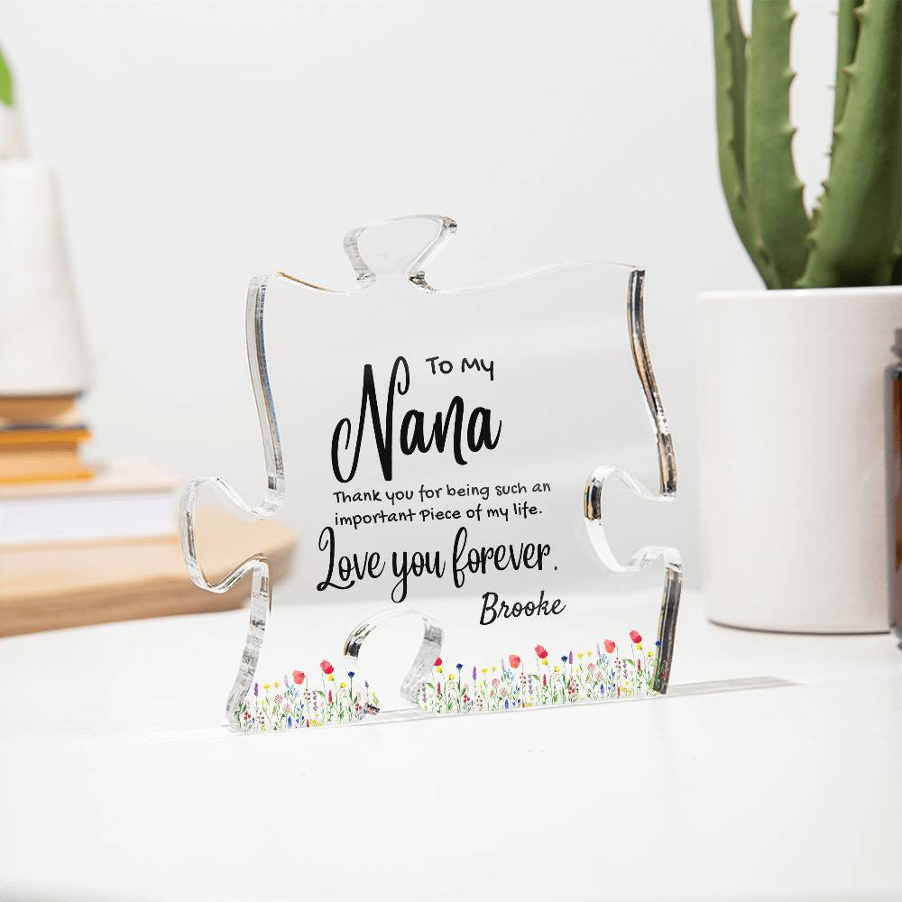 Nana Acrylic Puzzle Plaque-[Heartfelt Family Gift]