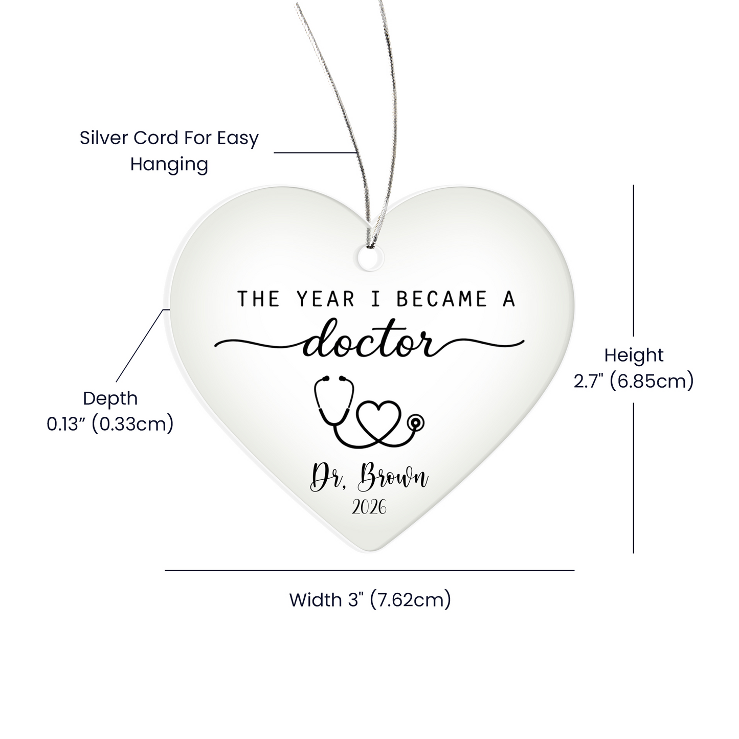 1st Christmas As A Doctor Ornament