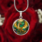 Dragon Gold Fantasy Engraved Necklace in Gold or Silver-[Heartfelt Family Gift]