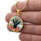 Labrador Dog Pendant Necklace with Engraving - Engraved Memorial Rainbow Bridge-[Heartfelt Family Gift]