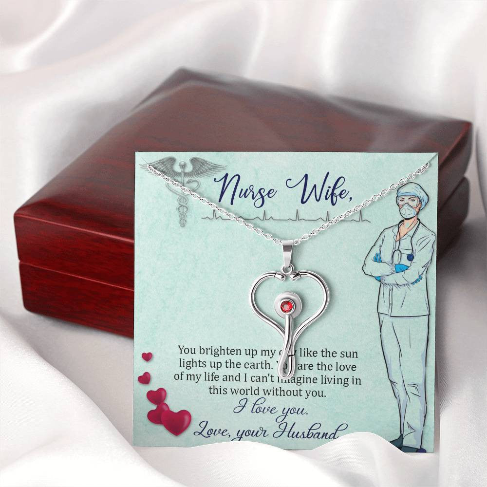 Nurse wife Stethoscope Necklace Gift-[Heartfelt Family Gift]